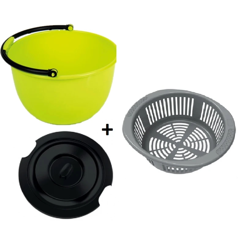 CAMP4 Seau Avec Couvercle Et égouttoir 1 CAMP4 Seau Avec Couvercle Et égouttoir